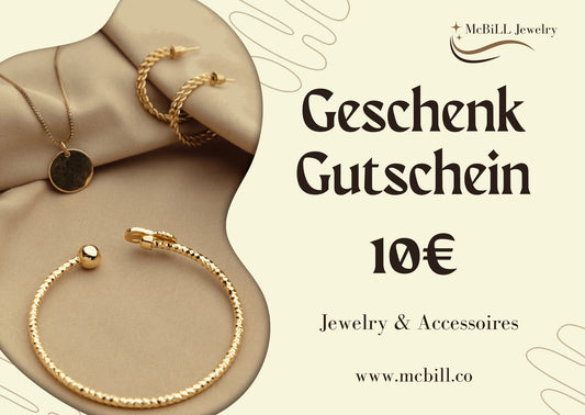 10€ Geschenk - Gutschein - McBiLL Jewelry - Gutschein