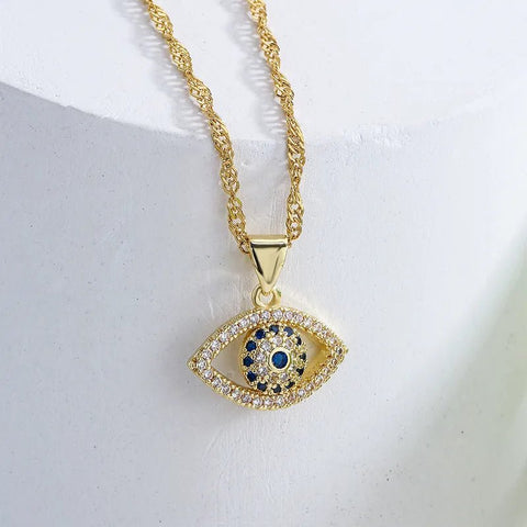 Auge Halskette Gold | 18 K vergoldet - McBiLL Jewelry - Halskette