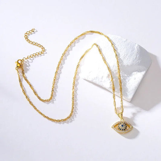 Auge Halskette Gold | 18 K vergoldet - McBiLL Jewelry - Halskette