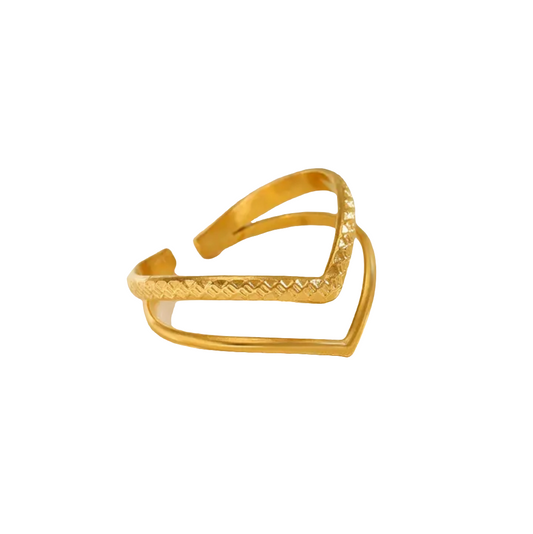 Gold Ring Damen | vergoldeter Edelstahl