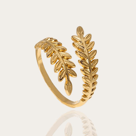 Blätter Ring Silber Gold | Edelstahl - McBiLL Jewelry - Ring