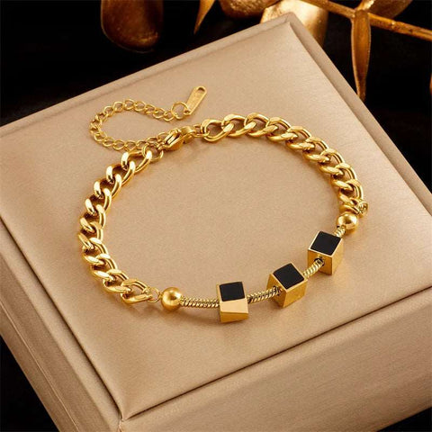 Damen Armband Gold Pendeln | vergoldeter Edelstahl - McBiLL Jewelry - Armband