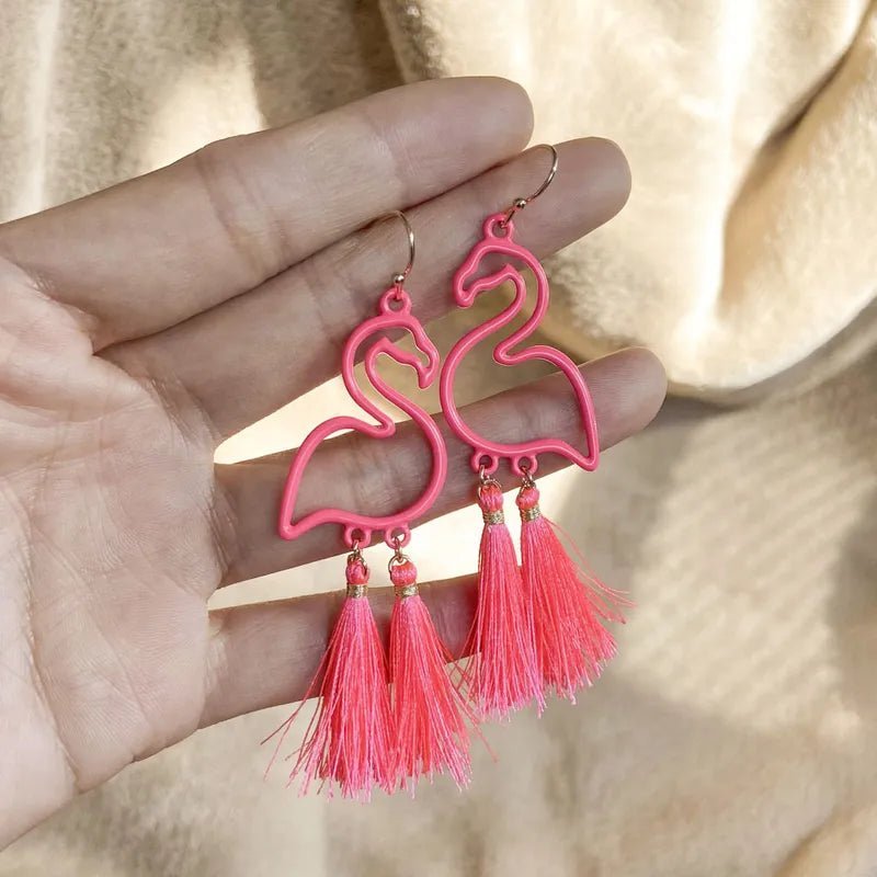 Flamingo Ohrringe Frauen Quaste Rosa - McBiLL Jewelry - Ohrring