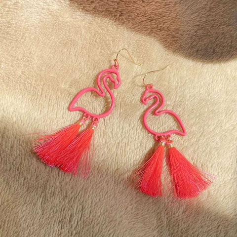 Flamingo Ohrringe Frauen Quaste Rosa - McBiLL Jewelry - Ohrring