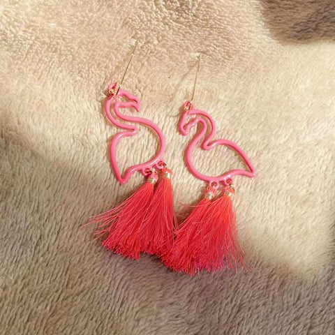 Flamingo Ohrringe Frauen Quaste Rosa - McBiLL Jewelry - Ohrring