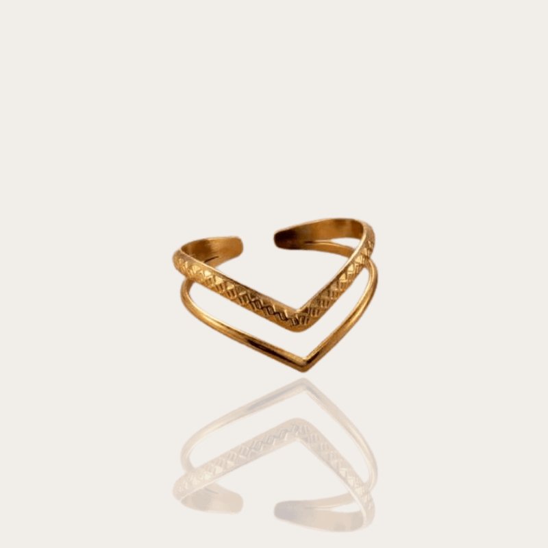 Gold Ring Damen | vergoldeter Edelstahl - McBiLL Jewelry - Ring