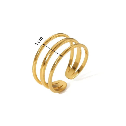 Gold Ring Damen | vergoldeter Edelstahl - McBiLL Jewelry - Ring