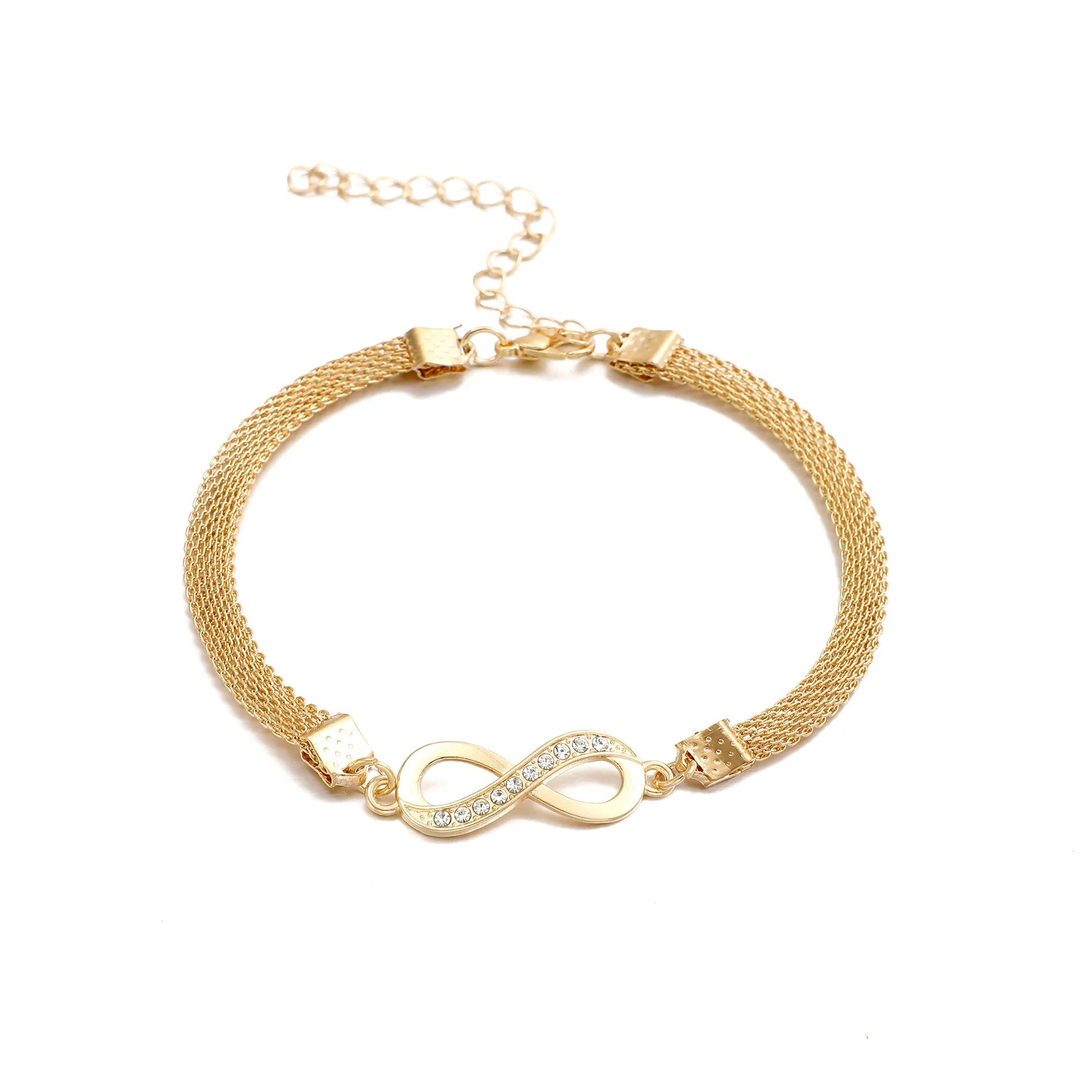 Goldene Fußkette Infinity Unendliche Liebe - McBiLL Jewelry - Fußkette