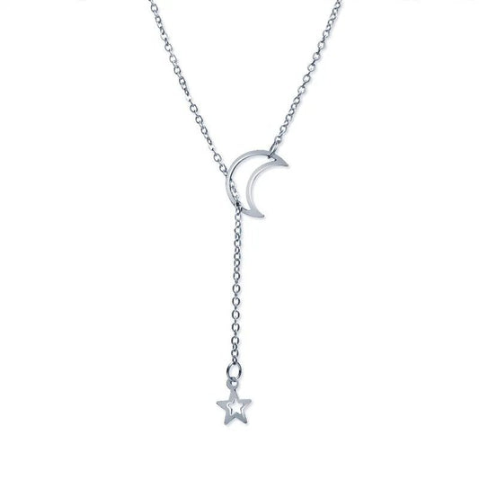 Halskette Damen Mond Stern elegant - McBiLL Jewelry - Halskette