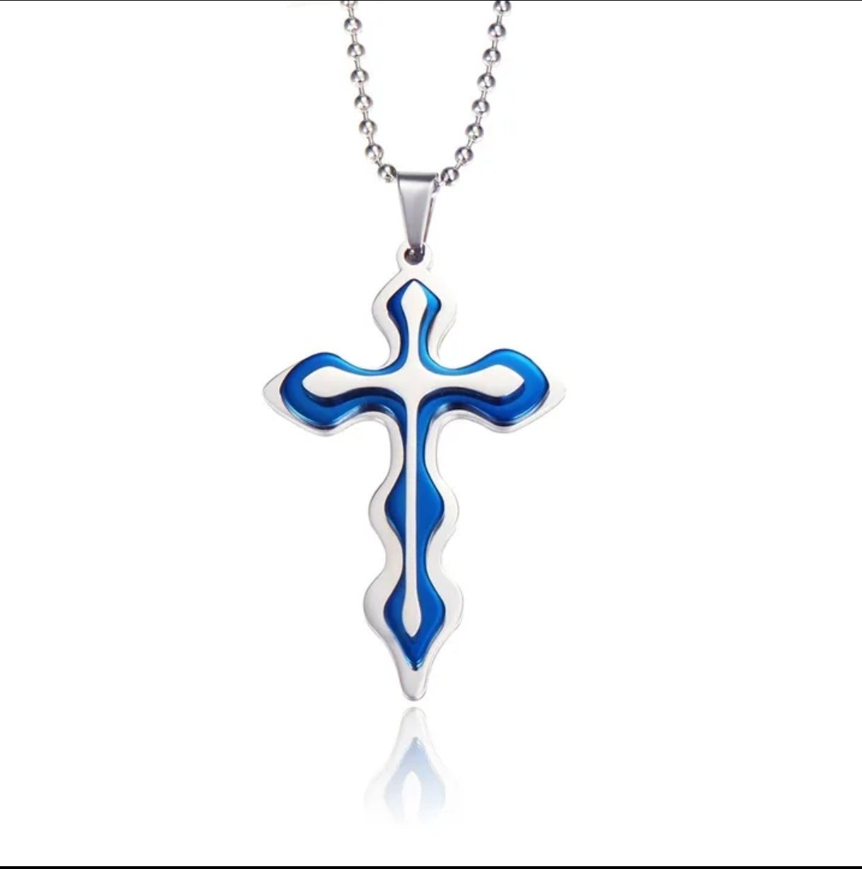 Halskette mit Anhänger Kreuz Herren Damen Jesus Diamant Gold Silber - McBiLL Jewelry - Halskette