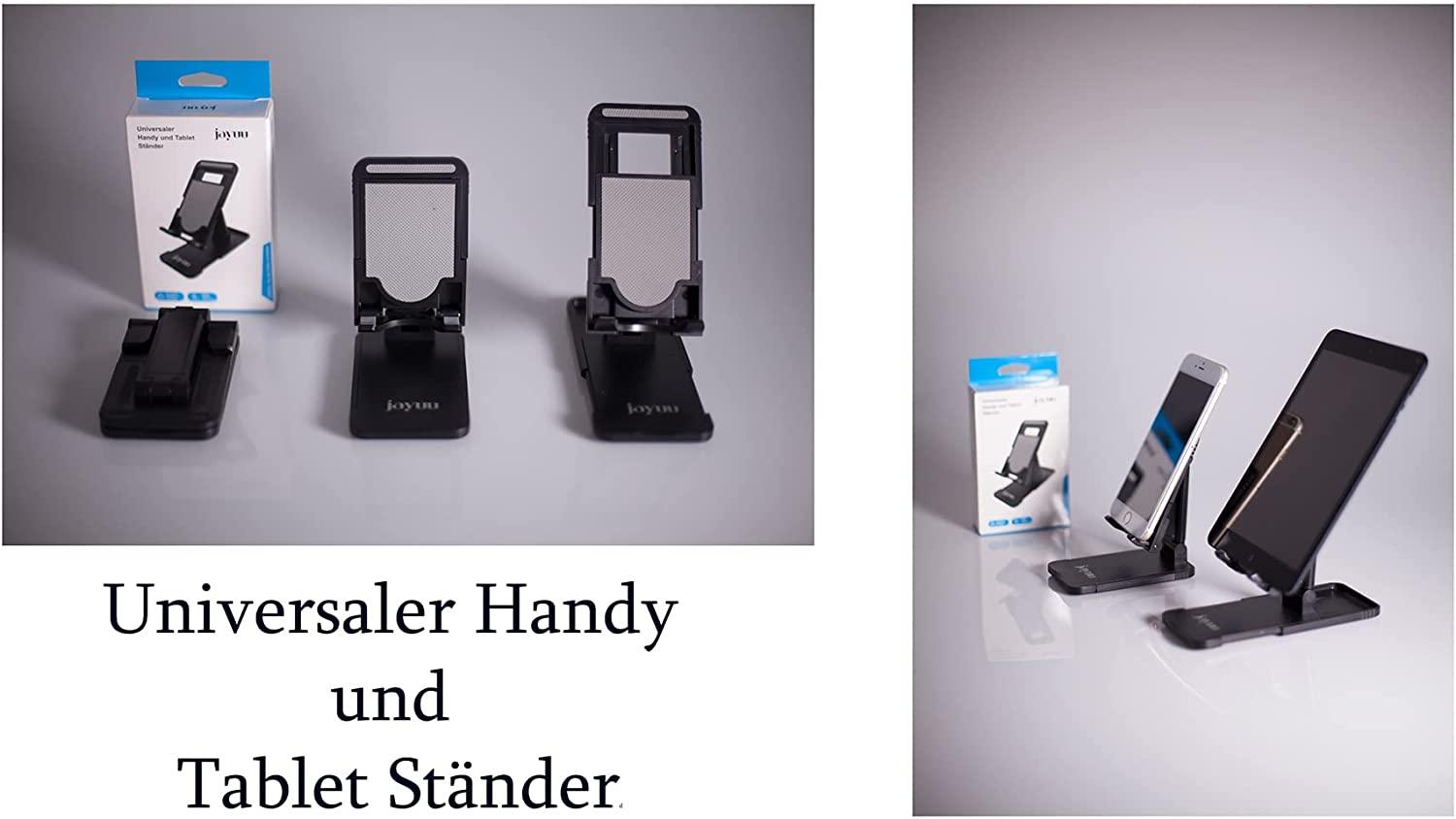 Handy Ständer Tisch klappbar, höhenverstellbar, Tablet Handy Halter, Faltbarer Handyständer, Tab Handy Halterung für iPad Mini 2 - 6 für iPhone Plus Pro für Samsung Galaxy Tab kompatibel - McBiLL Jewelry - Handyhalterung