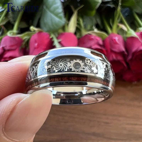 Herren Ring Runden Gang Emaille | Edelstahl - McBiLL Jewelry - Ring