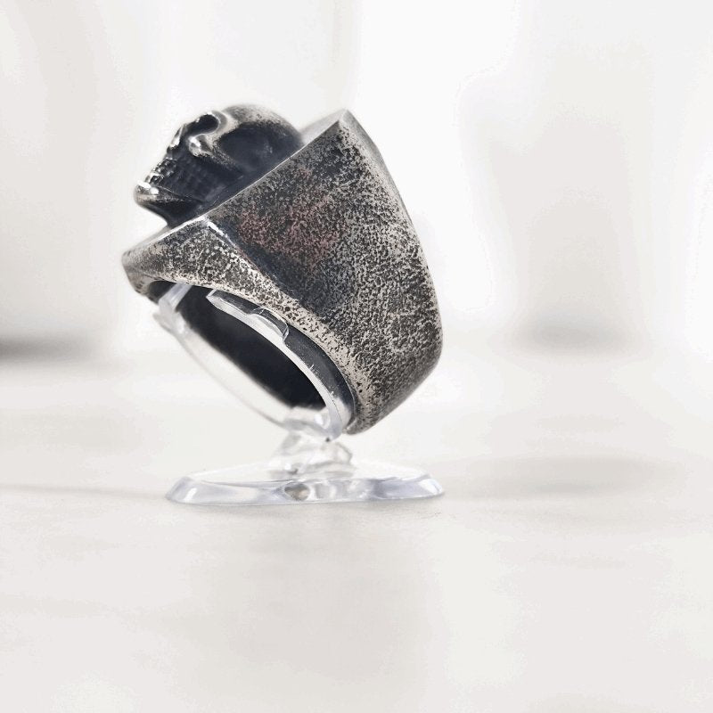 Herren Ring Schädel in Vintage Silber | Titanstahl - McBiLL Jewelry - Ring