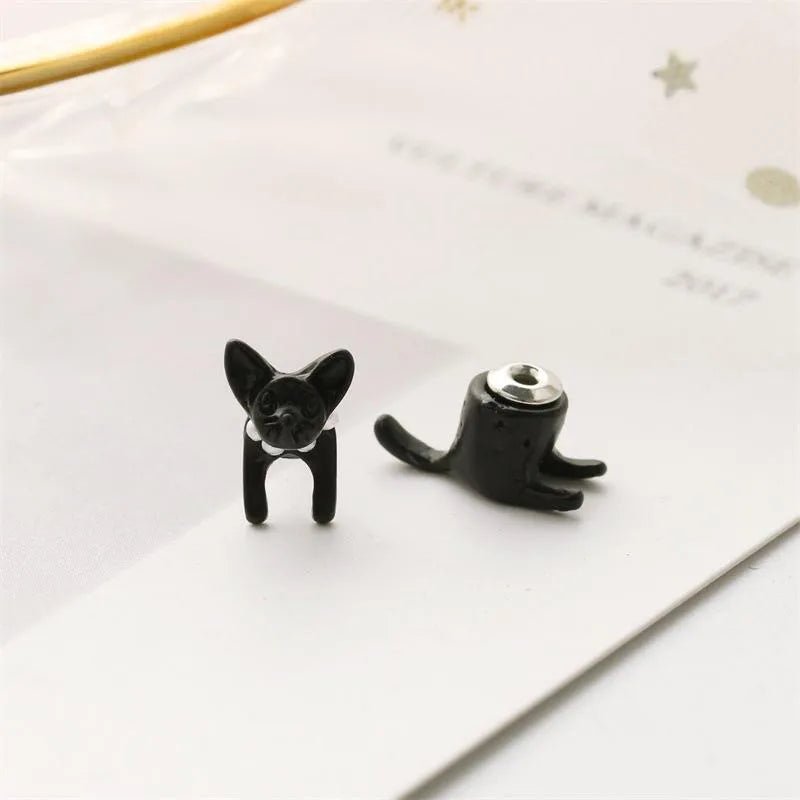 Katzenform Ohrstecker Schwarz - McBiLL Jewelry - Ohrring