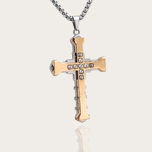 Kreuz Halskette Unisex mit Edelsteine - McBiLL Jewelry - Halskette