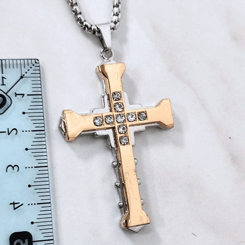 Kreuz Halskette Unisex mit Edelsteine - McBiLL Jewelry - Halskette