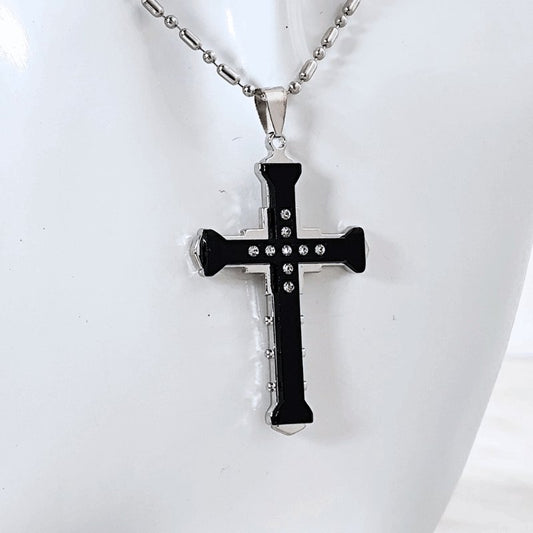 Kreuz Halskette Unisex mit Edelsteine - McBiLL Jewelry - Halskette