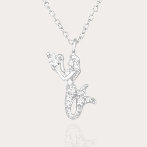 Meerjungfrau Halskette Silber 925 mit kubischem Zirkonia - McBiLL Jewelry - Halskette