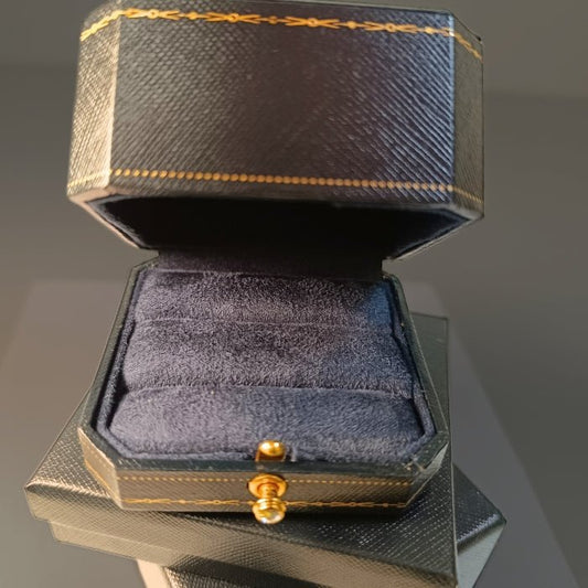 Naviblau Ring Box mit einem Kästchen Schmuckkästchen Ringschachtel Jewelry Box - McBiLL Jewelry - Schmuckkästchen