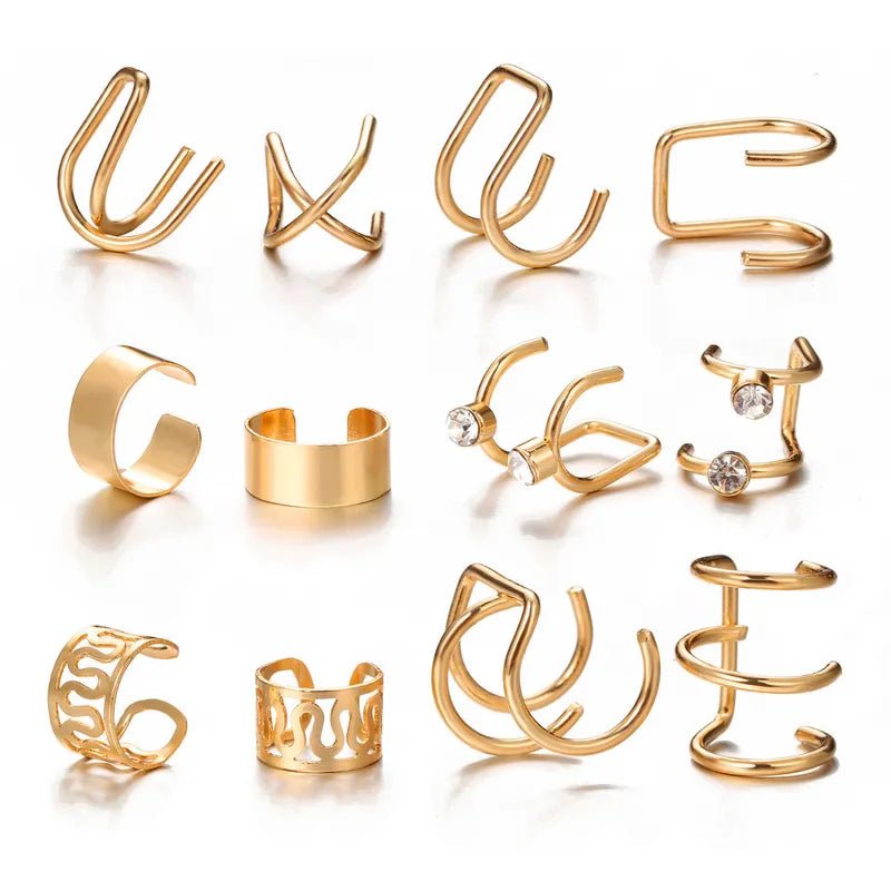 Ohrschmuck - Set Damen in Gold 12 - teilig - McBiLL Jewelry - Ohrring