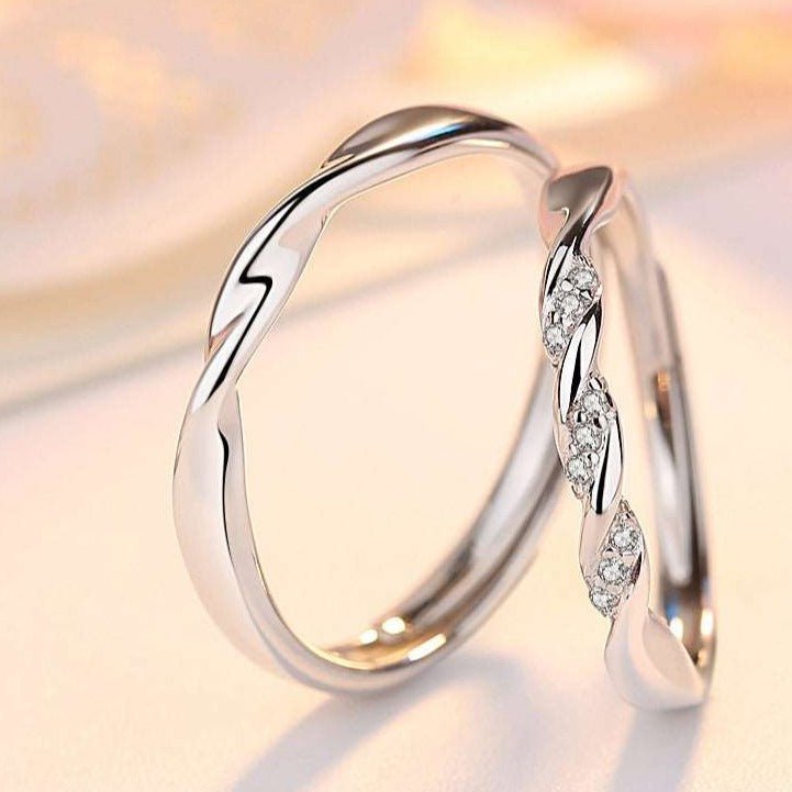 Partnerringe Zirkon - Steine Verlobungsringe | verstellbar - McBiLL Jewelry - Ring