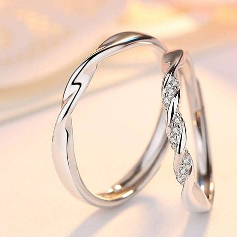 Partnerringe Zirkon - Steine Verlobungsringe | verstellbar - McBiLL Jewelry - Ring