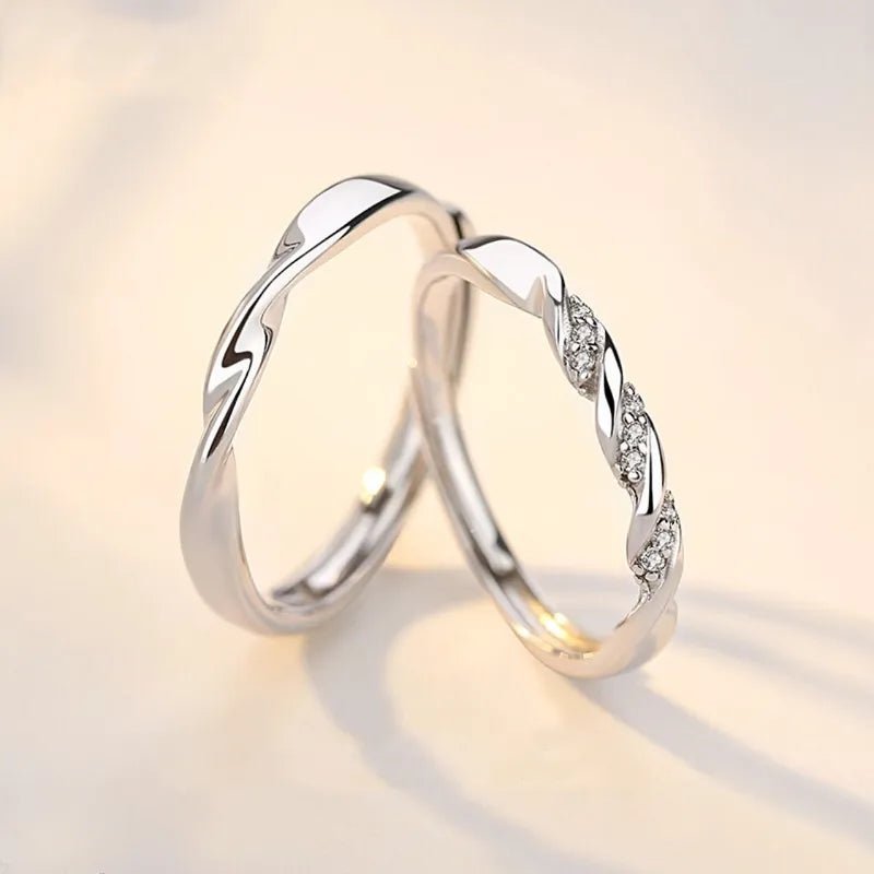 Partnerringe Zirkon - Steine Verlobungsringe | verstellbar - McBiLL Jewelry - Ring