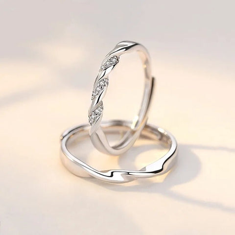 Partnerringe Zirkon - Steine Verlobungsringe | verstellbar - McBiLL Jewelry - Ring