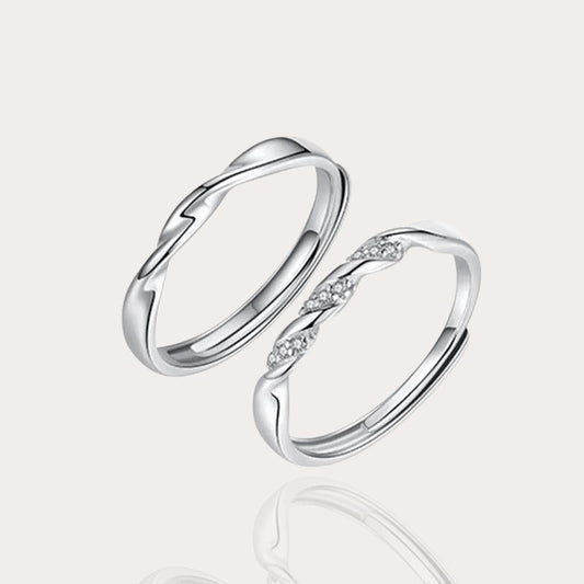 Partnerringe Zirkon - Steine Verlobungsringe | verstellbar - McBiLL Jewelry - Ring