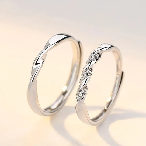 Partnerringe Zirkon - Steine Verlobungsringe | verstellbar - McBiLL Jewelry - Ring