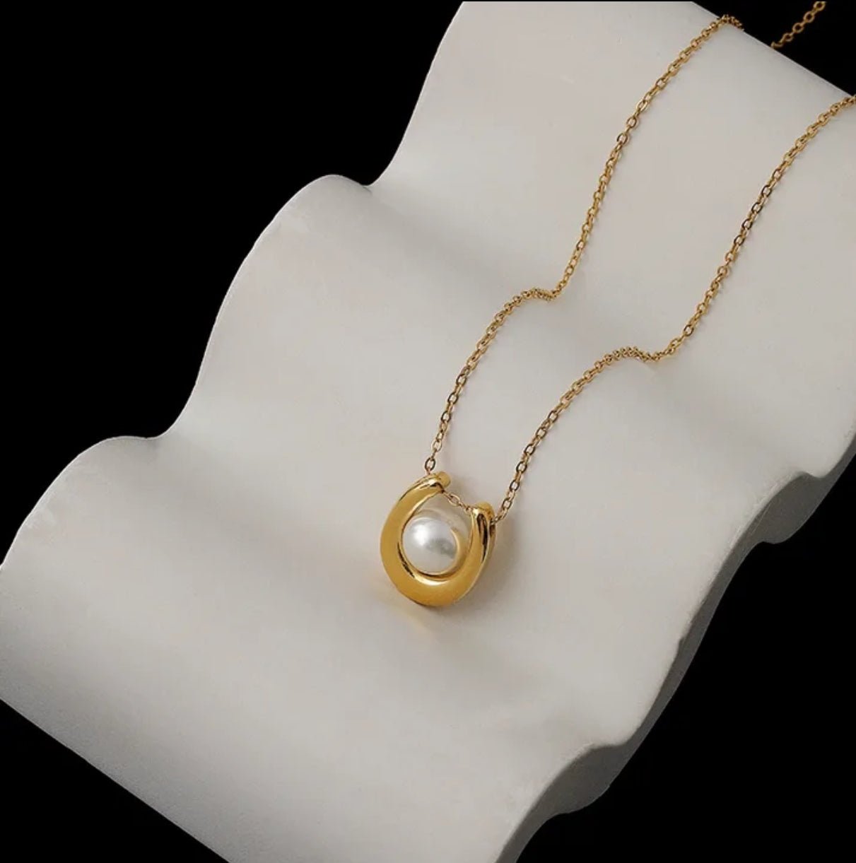 Perle Halskette Goldene Kette - McBiLL Jewelry - Halskette