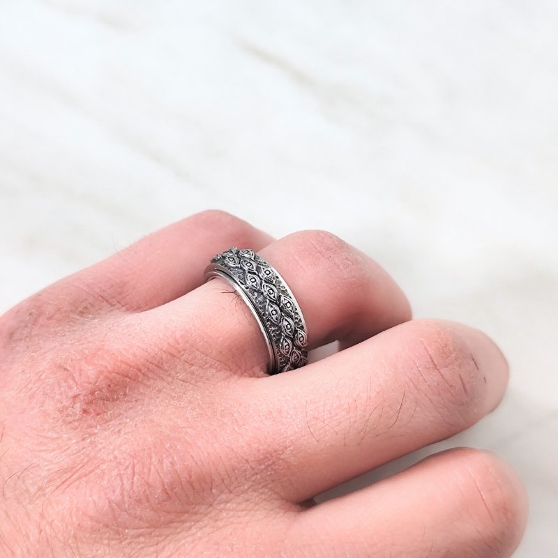 Rotierender Ring Augenform | Titan Edelstahl - McBiLL Jewelry - Ring