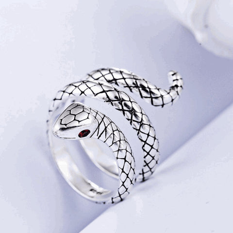 Schlangen Ringe Damen einstellbar | versilbert - McBiLL Jewelry - Ring