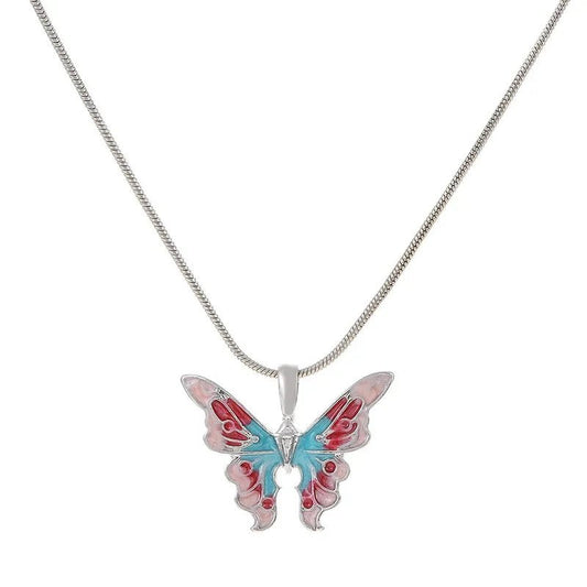 Schmetterling Halskette Damen Silber Farbe Eleganz - McBiLL Jewelry - Halskette