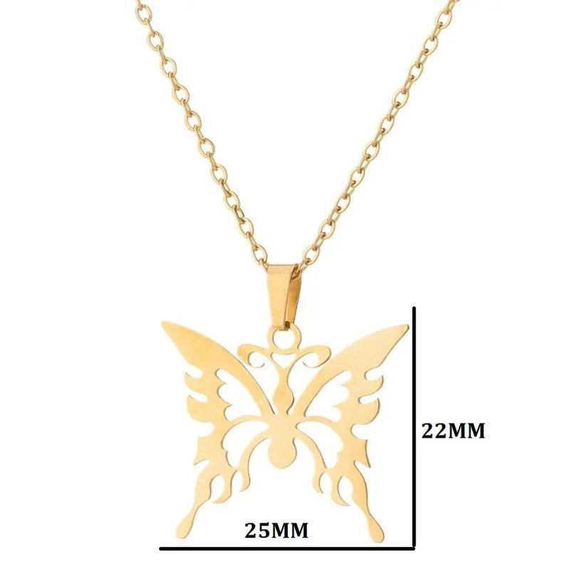 Schmetterling Halskette Damen Titan Stahl - McBiLL Jewelry - Halskette