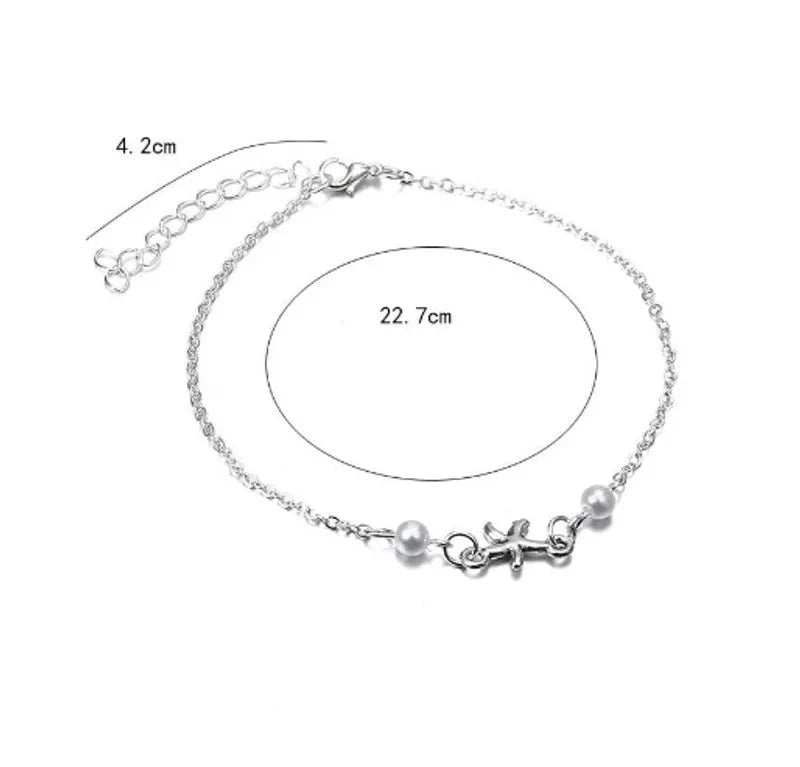 Seestern Fußkettchen Damen Silberne Fußkette - McBiLL Jewelry - Fußkette