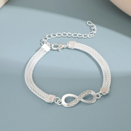 Silberne Fußkette Infinity Unendliche Liebe - McBiLL Jewelry - Fußkette