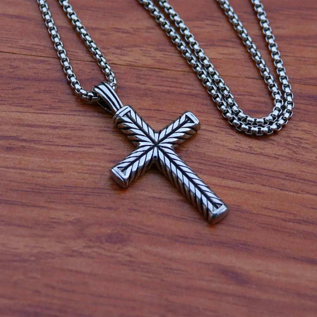 Vintage Kreuz Halskette Herren | Titanstahl - McBiLL Jewelry - Halskette